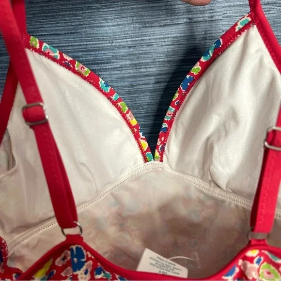Boden Floral One Piece Swimsuit - Red, Yellow, Blue - Picture 7 of 7